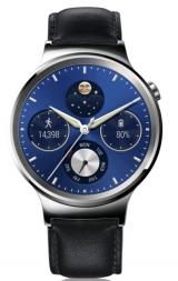 Huawei Watch W1 Stainless Steel/Black Leather